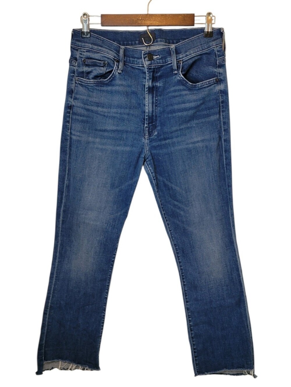 MOTHER The Insider Crop Step Fray Jeans Wish On A Star 31 - Picture 2 of 9